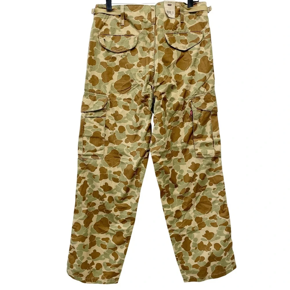 Levi's Men's Brown Frog Skin Camo XX Cargo Baggy Pants Size 31 x 32